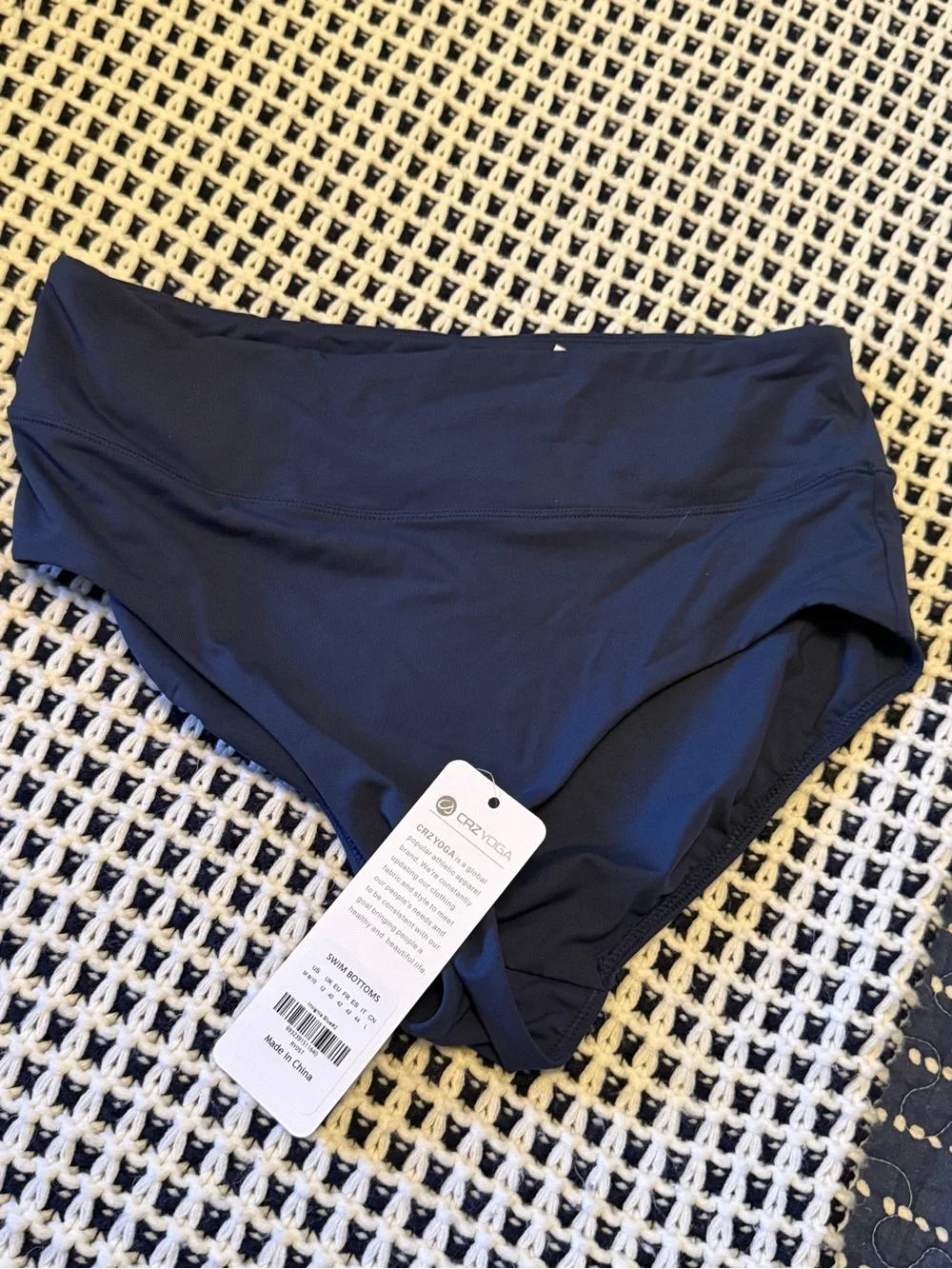 NWT - CRZ YOGA Insignia Blue Swim Bottoms Size Medium